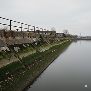 До обработки набережной